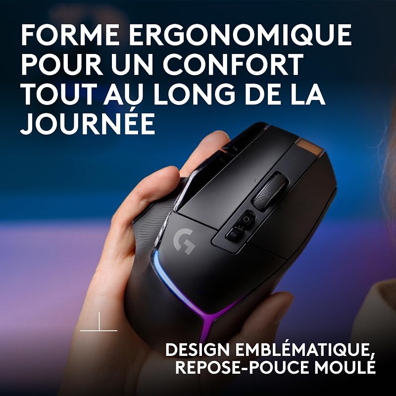 G502 X PLUS LIGHTSPEED Souris Gaming RVB Sans Fil - Noir