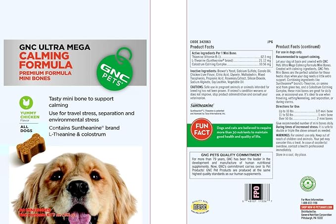 gnc calming large breed