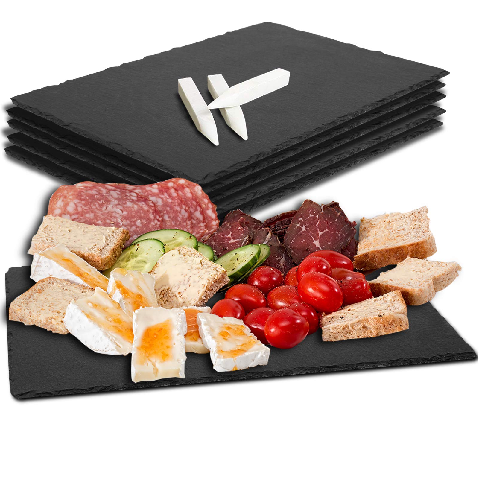 Buy LAVEMCH 6 Pack Slate Cheese Boards, 9” x 6” Charcuterie Boards