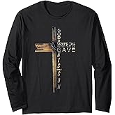 John 3:16 Christian Cross Bible Long Sleeve T-Shirt
