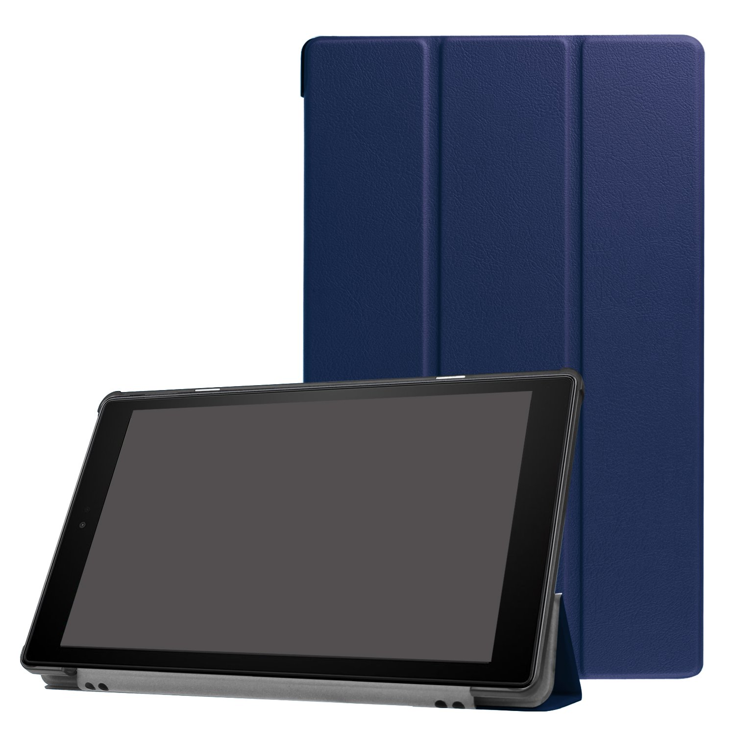 Photo 1 of All-New Fire HD 10 2019 9th Generation Case- Ratesell Premium Folio Smart-Shell Stand Case Cover with Auto Sleep/Wake for All-New Fire HD 10 (7th Generation, 2017 Release) Navy Blue