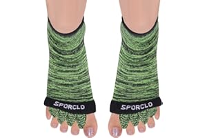 SPORCLO Toe Separator Socks for Men Women Comfy Foot Alignment Sock Massage Cotton Bunion Socks Yoga Sports GYM