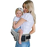 Baby Hip Carrier, Baby Carrier with Hip Seat,Ergonomic Design – Safety Toddler Carrier with Wide Waistband, Secure Buckles, Padded Support, Storage Pockets – for Newborns to 3 Years