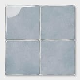 RIZZ TILE Peel and Stick Backsplash for Kitchen, Wall Tiles, Nordic Blue | Waterproof 2.2mm PU Gel, Self Adhesive, Renter Friendly Removable, Ceramic Look, No Grout, Scissors Cut, 9x9 In 10 Pack