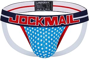 JOCKMAIL Mens Jockstrap for Men Underwear Mesh Breathable Athletic Supporter Thong G-String For Gym, Training, Running