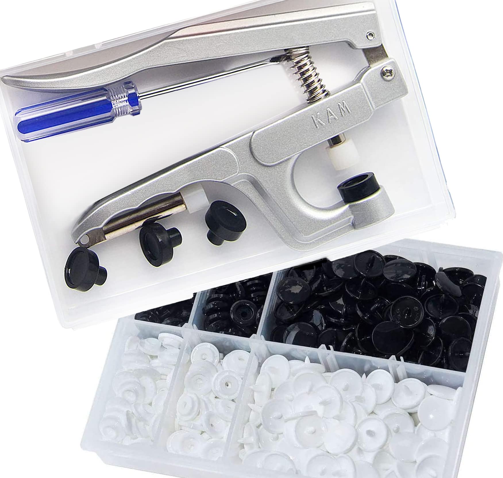 KAM Snap Pliers Studs Punching Tool for T3 T5 T8 Plastic Snaps, Button Fasteners