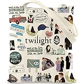 Twilight Merch, Tote Bag for Women, Edward's Girl, Movie Inspired Gifts for Fans Vampire Lovers, City Of Forks, Forks Washington, Reusable Canvas Cute Shoulder Bag for Shopping, Grocery, Work, Book