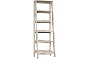 Sauder Trestle 5 Bookcase/Book Shelf, L: 23.54" x W: 16.61" x H: 71.14", Chalked Chestnut finish