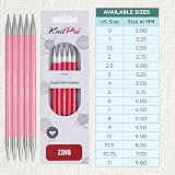 KnitPro Zing Double Pointed Needles 6in 6.50mm Nail Free Aluminium view 4