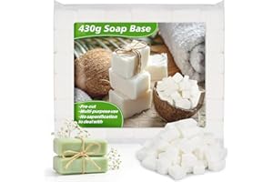 Glycerin Soap Base for Soap-Making - 15oz Sukh White Glycerin Base, Pre-Cut Cubes for Moisturizing,Melt and Crafting,DIY Hand
