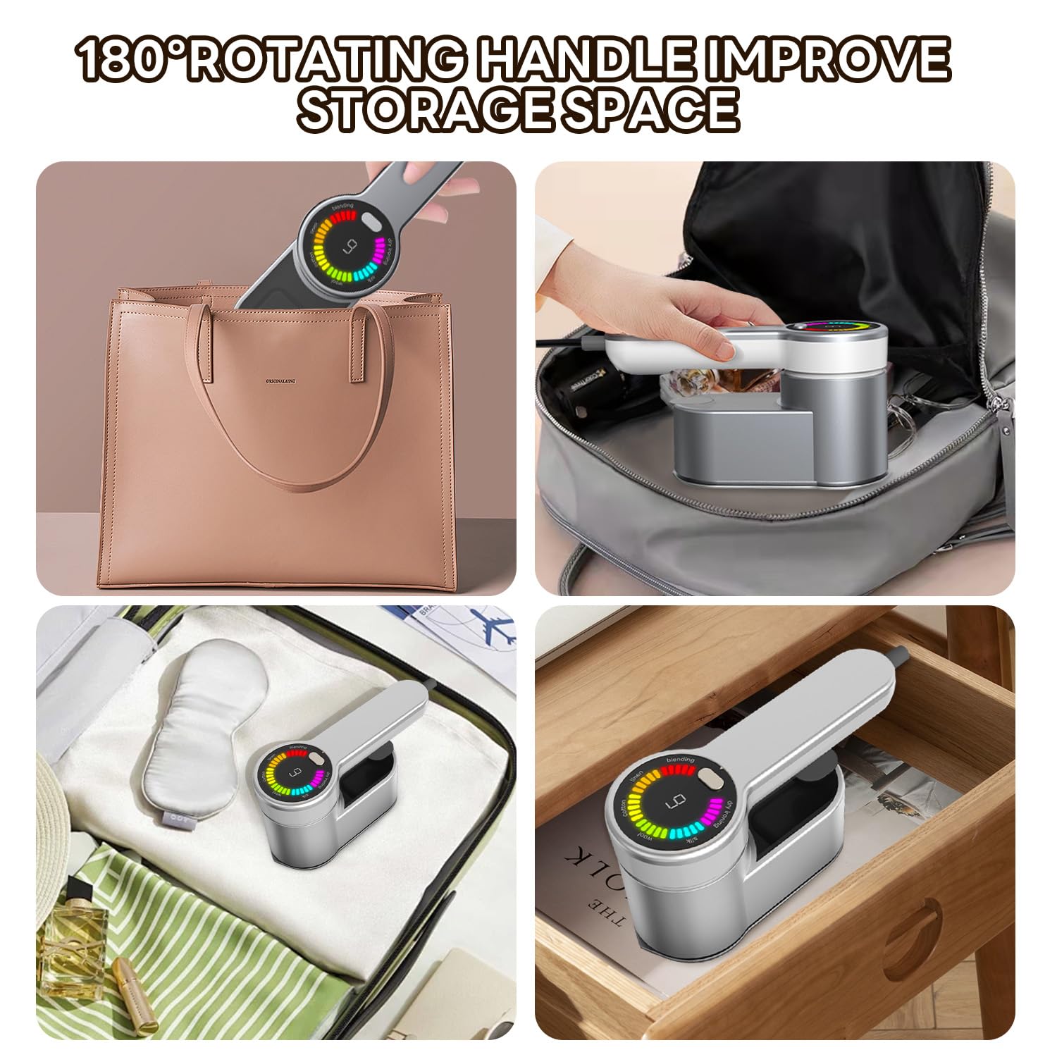 Travel Steamer Mini Iron for Clothes, Portable Garment Steamer-6 Intelligent Ironing Modes, Handheld Clothes Steamer Small Size, Foldable Clothing Wrinkles Remover, Compact Travel Steamer for Home