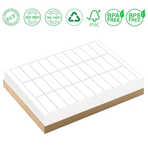 1500 Address Labels For Laser & Inkjet Printers – 2.625 X 1 Inch, 50 Sheets (Compatible With Word)
