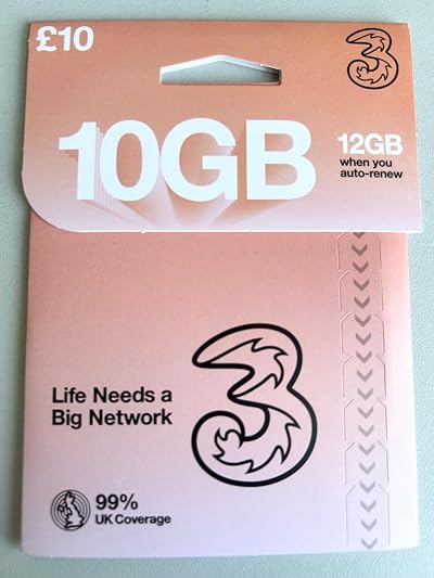 Three Network Pay As You Go Sim Card