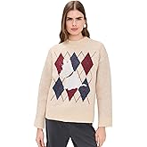 Another Girl Women's Westie Argyle Knitted Sweater