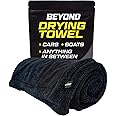 Beyond Drying Towel - Super Absorbent Large Premium Microfiber Detailing Towel for Cars and Boats - Twisted Loop Microfiber Technology - One-Pass Scratch and Streak Free - 24' x 36' Black