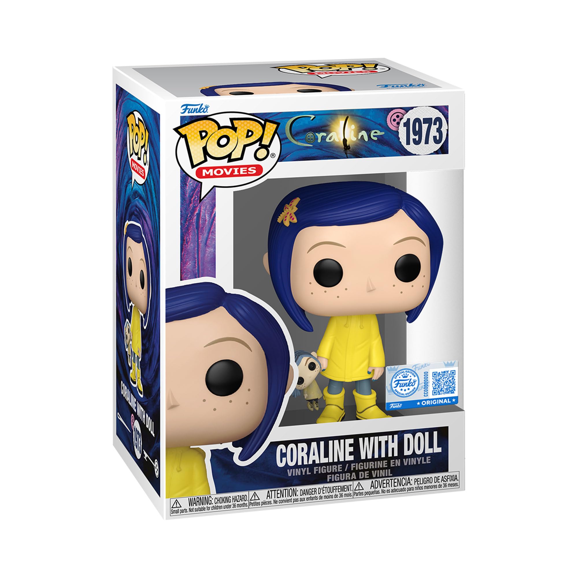 Funko Pop! Movies: Coraline - Coraline With Doll - Collectable Vinyl Figure - Gift Idea - Official Merchandise - Toys for Kids & Adults - Cartoon/Animation Fans - Model Figure for Collectors