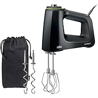 Braun Electric Hand Mixer, 9-Speed, 350W, Lightweight with Soft-Grip Anti-Slip Handle, Includes Accessories to Beat…
