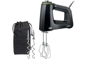 Braun MultiMix 5 Hand Mixer, 350W Electric Mixer with SmartMix Technology, 9-Speed + Turbo, MultiWhisk & Dough Hooks, Lightwe