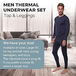 Men's Thermal Set, Lightweight Ultra Soft Fleece