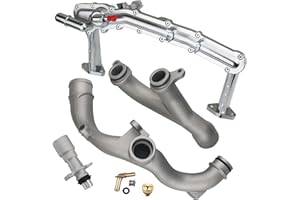 omoZone Upgraded Metal Coolant Water Pipe System Kit Compatible with Land Rover Range Rover Sport LR4,Jaguar XF XJ XE 3.0L V6 Replaces LR075991 LR092992 LR028136 LR049990