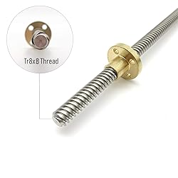 2PCS 400mm（15.75 Inches）Tr8x8 Lead Screw with