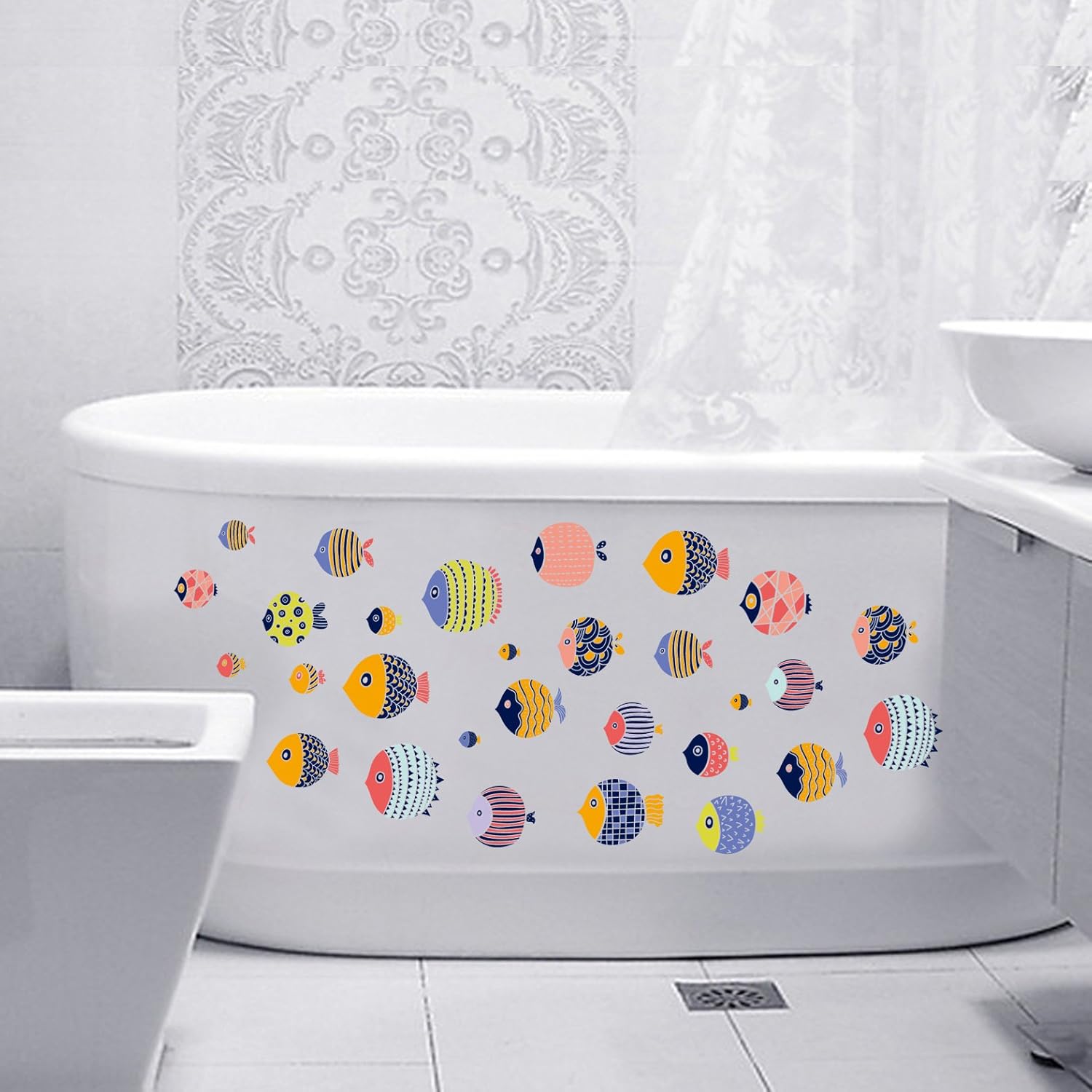 Cute Cartoon Fish Wall Sticker Decal for Home Children's Nursery Room Bedroom Study Room Kindergarten Decoration - Image 4