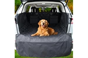 snugcubby Dog Cargo Liner for SUVs and Cars, 55 inchesx91 inches Dog Vehicle Cargo Cover with Side Walls Protectors & 2 Pocke