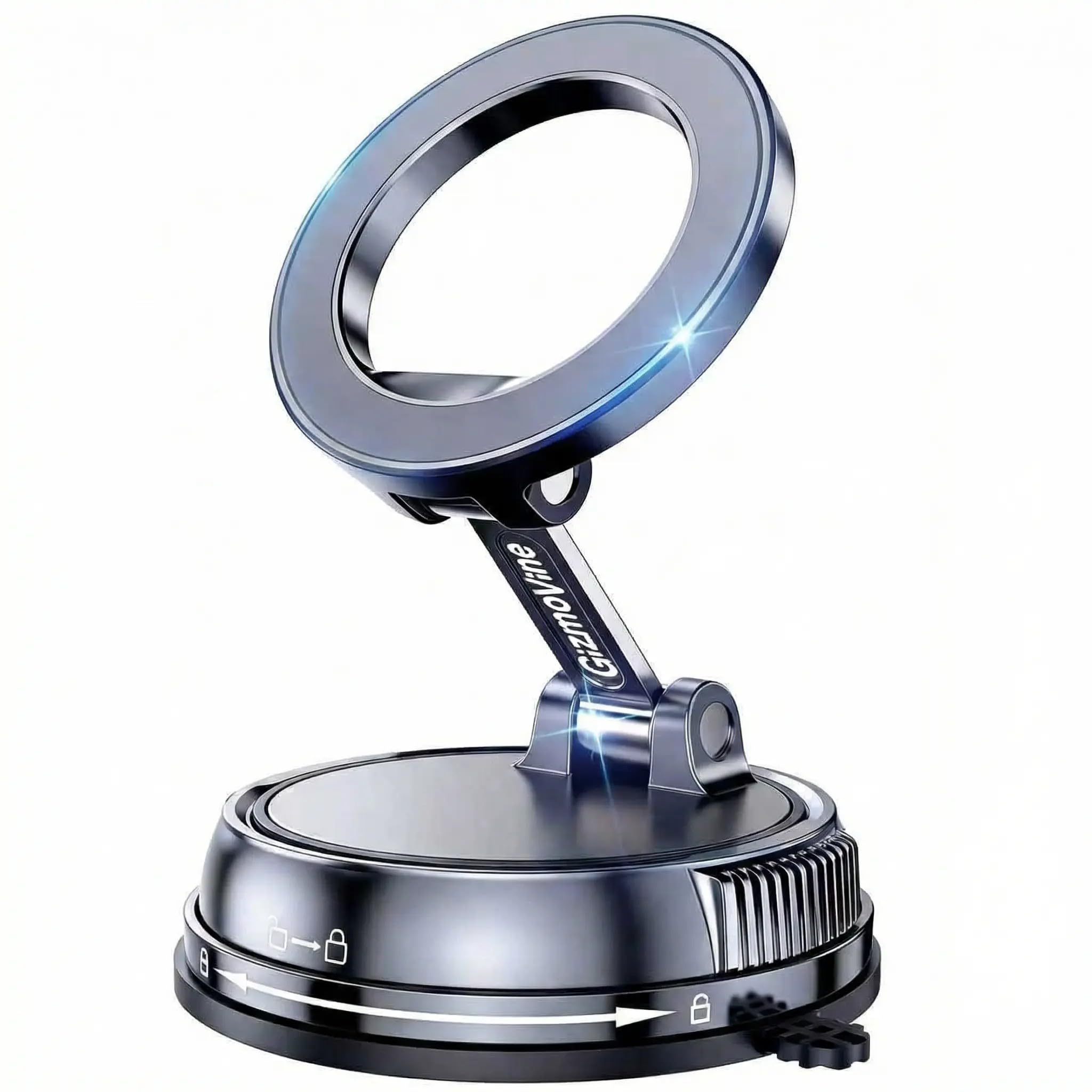 Handyhalterung Auto MagSafe,Vakuum Magnetischer Auto Für MagSafe Autohalterung, [22x N55 Magnet],[Mit 35KG Stärkste Saugkraft], 360° Drehbare Handy Halterung Für Alle Handys