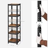 SONGMICS Set of 2 Shelving Units 37x37x150 cm Rustic Brown Black GLR037B02 view 6