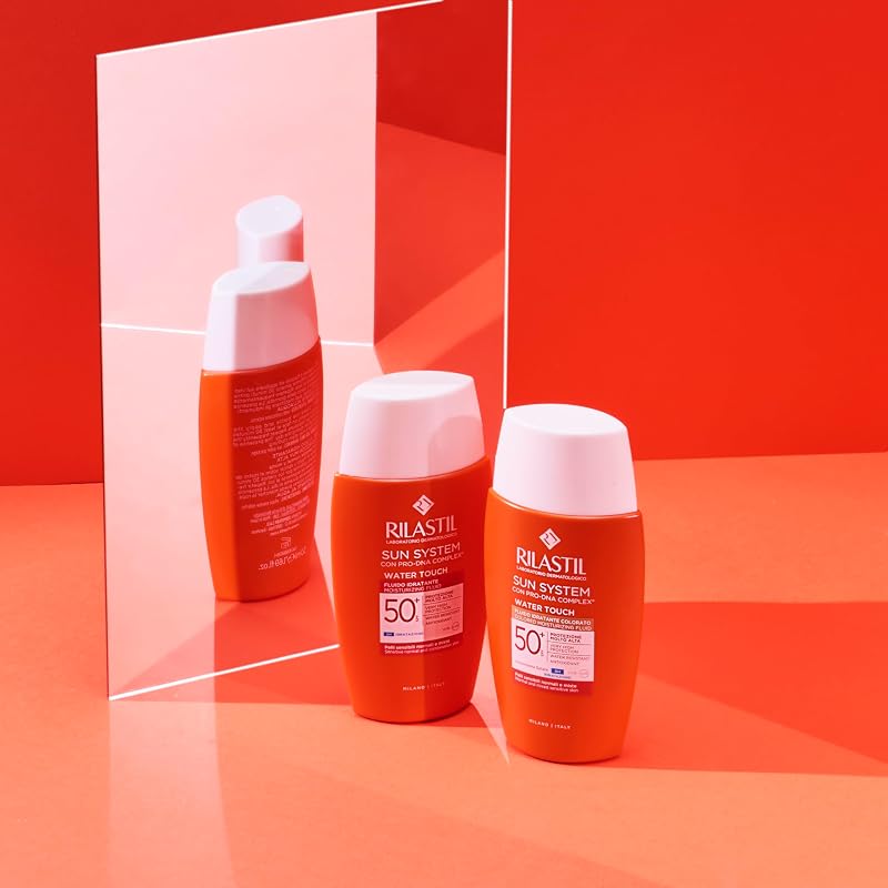 Sun System Water Touch Fluido Comfort Color, Fluido Solare Idratante Viso Colorato, Effetto Setoso e Matt, SPF 50+, per Tutti i Tipi di Pelle, Confezione da 50 ml