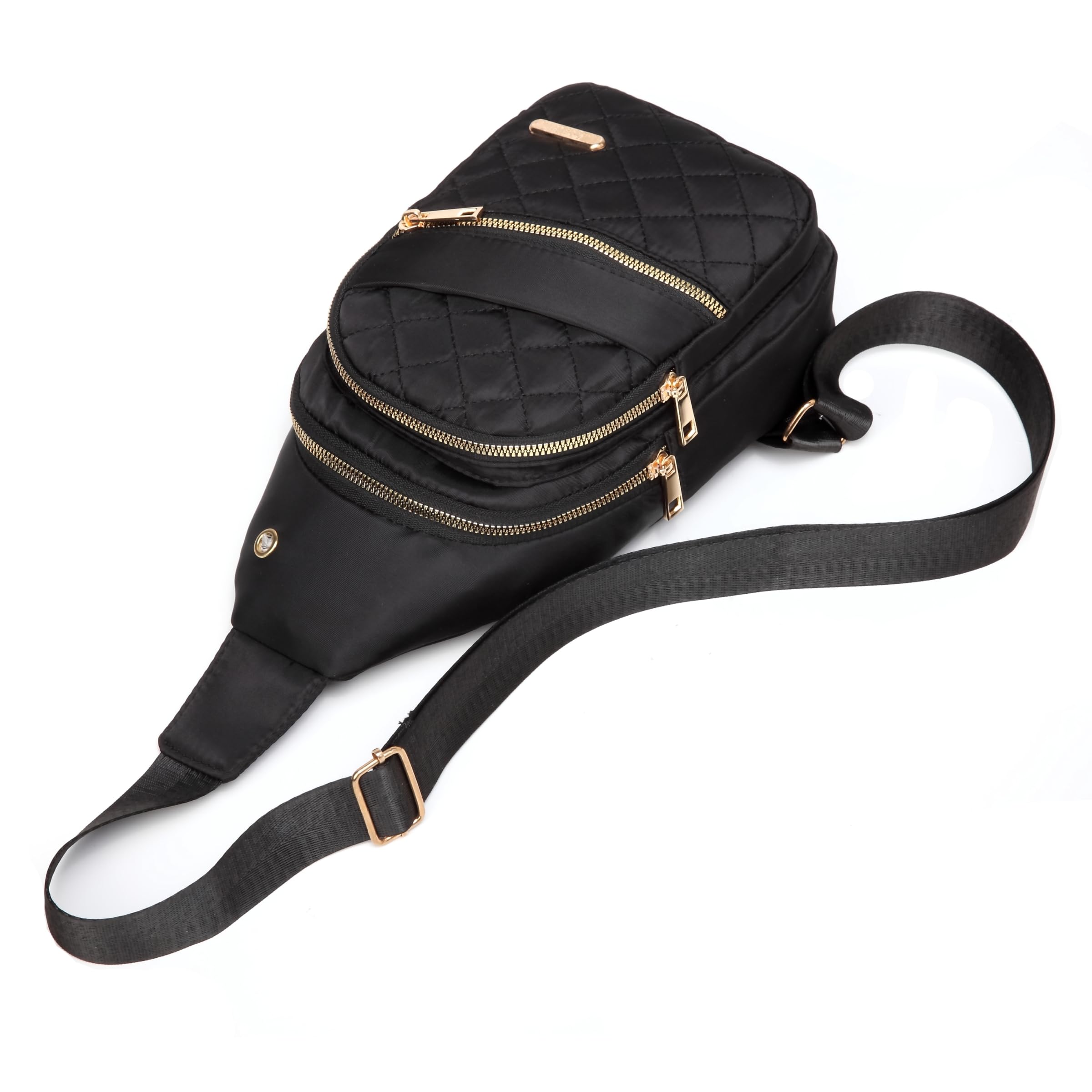 Small Sling Backpack for Women, Chest Bag Daypack Crossbody for Travel Sport Running Hiking Black