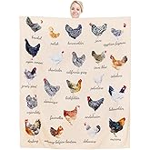 Ywomgcj Chicken Throw Blanket Cozy Fleece Blankets for Adults Kids Boys Girls for Women Men Chicken Lovers Rooster Decor for Party Sofa Bed Couch 50"X60"