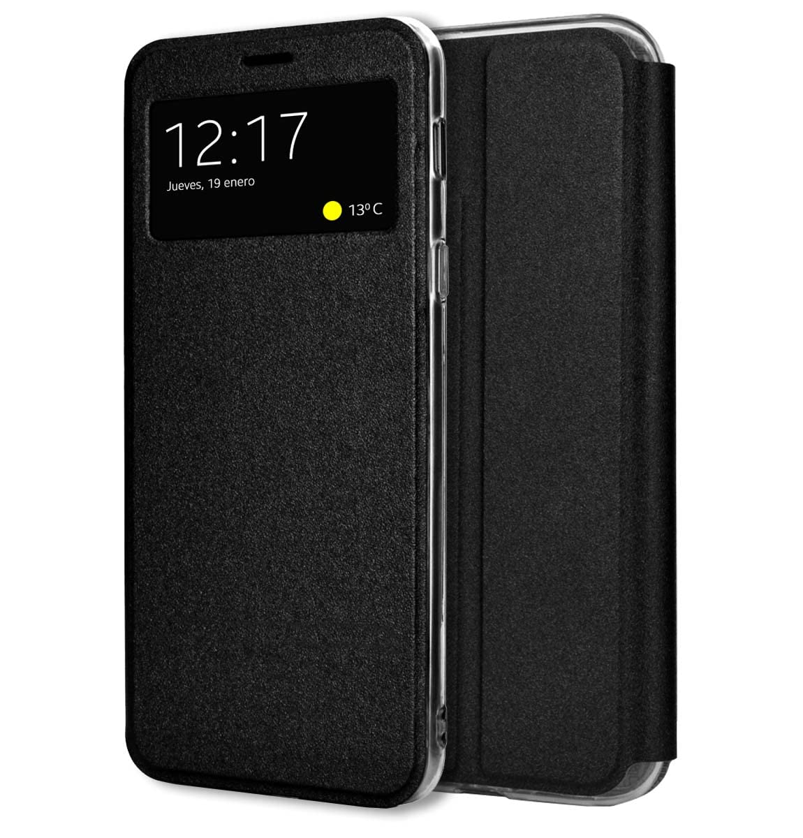 Tumundosmartphone Book Stand Case with Window for Realme 11 Pro / 11 Pro + Plus 5G Black