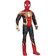 Marvel Integrated Spider-Man Official Youth Halloween Costume - Premium Quality Padded Jumpsuit with Pull On Fabric Mask