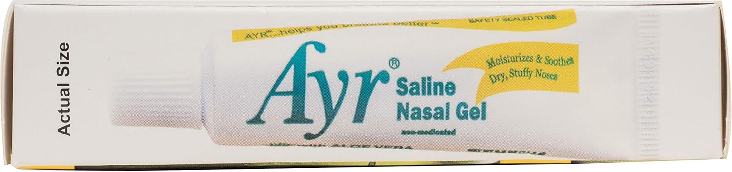 Ayr Saline Nasal Gel, With Soothing Aloe, 0.5 Ounce Tube: Health & Personal Care