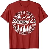North Pole Brewing Co Christmas Spirits Funny Drink Label T-Shirt