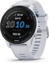 Garmin Forerunner 255 Music GPS Running Smartwatch White Long Battery view 1