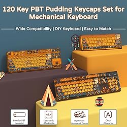 120 Key PBT Pudding Keycap Set ASA Profile with
