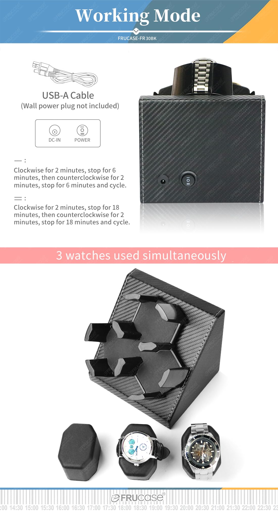 Watch Winder for Automatic Watches Watch Box Automatic Winder Japanese Motor 2 Rotation Modes
