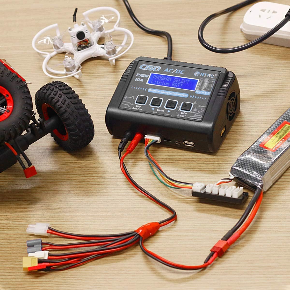 LiPo Charger,Battery Balance Charger Discharger 150W 10A AC/DC for Li-ion/Life/NiCd/NiMH/LiHV/PB/Smart Battery(Battery Charger Adapter): Toys & Games