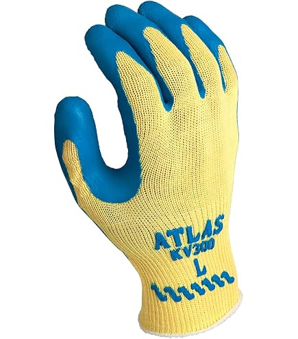 SHOWA Atlas KV300 Natural Latex Palm Coated A3 Cut Resistant