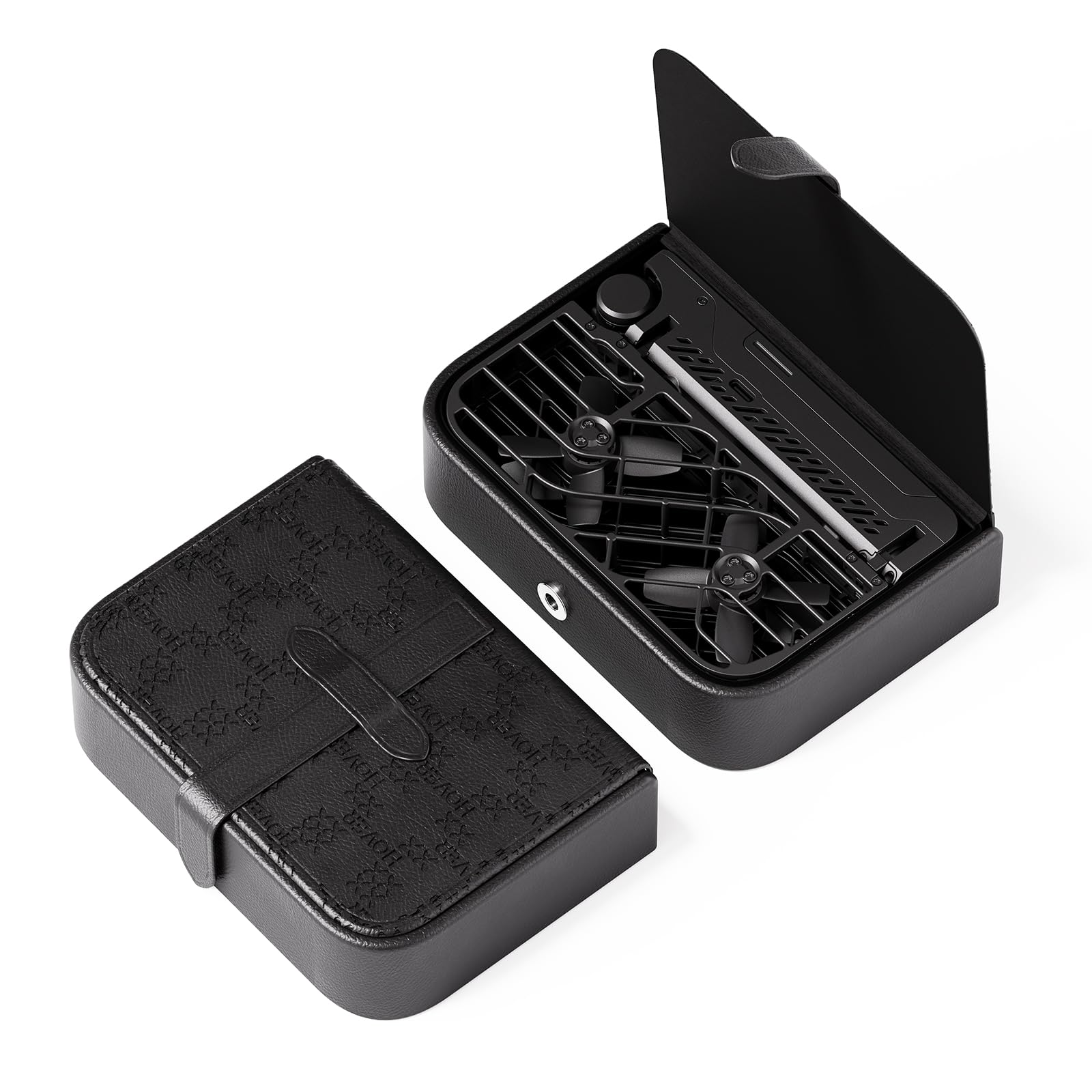 HOVERAir Black Portable Case 105g Specifically Designed X1 Drone, 13,7 cm × 9,7 cm × 4 cm, Pocket-Sized, Made of Stylish PU Material, with Waterproof, Dustproof and Shockproof Features
