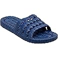 TECS Mens Quick Drying Lightweight Water Shoe With Open Toe, Rubber Sole With Drainage Hole Water Shoe For Beach, Showers, House Slipper, Dorms, Outdoor and Versatile Use