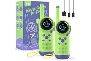 Selieve Walkie Talkies for Kids, Toy Gift for 3 4 5 6 7 8 Year Old Boys and Girl, Walkie Talkies Rechargeable 2 Pack, 22 Channels 2 Way Radio with LCD Screen VOX Function Flashlight for Outside Hiking