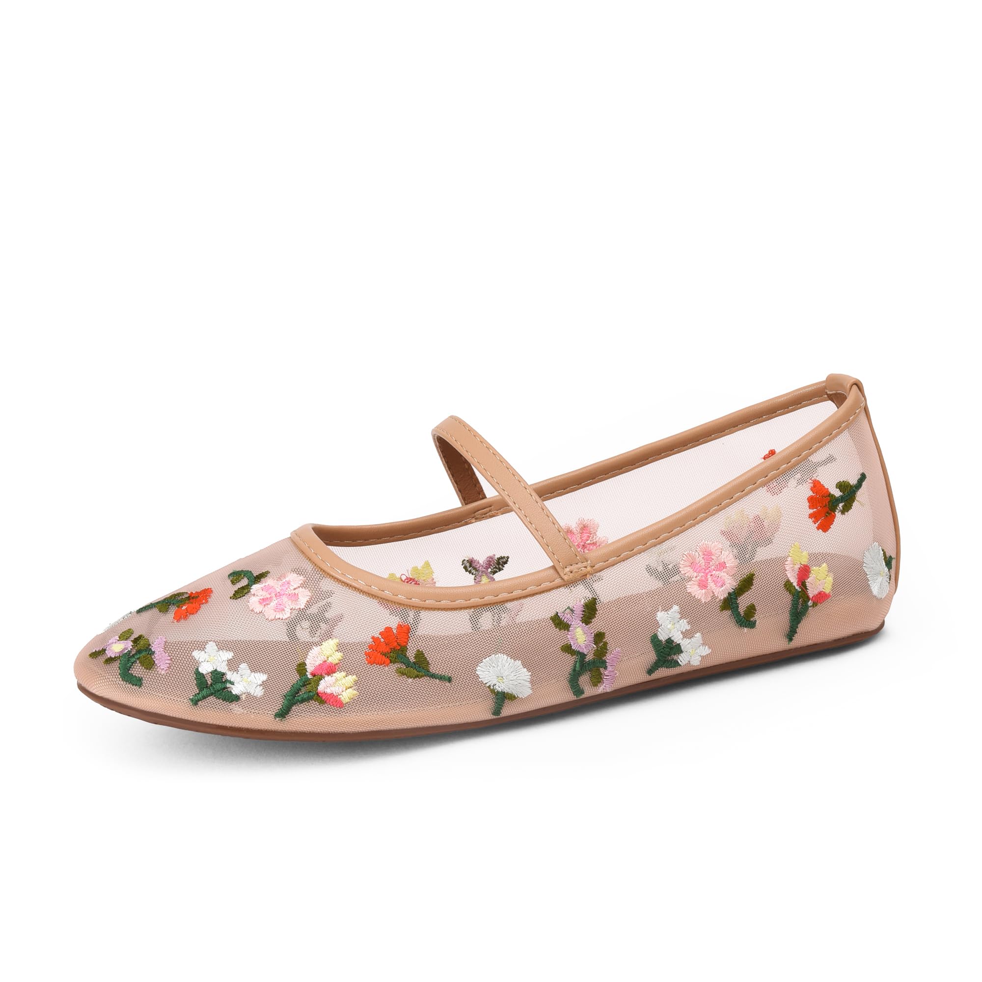 Adolilove Mesh Flats for Women Mesh Ballet Flat Shoes for Dressy Office ...
