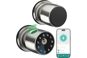 IRONZON Fingerprint Door Knob Fingerprint Door Lock Biometric Door Lock with App Control Smart Door knob for Bedroom, Biometric Door Lock for Apartment Office and Garages