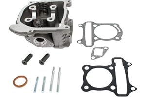 Glixal ATGT-12Z GY6 49cc 50cc to 100cc Scooter Engine 50mm Cylinder Head Assy with Valves Set for 139QMB 139QMA Chinese Moped ATV Go Kart Quad (Non EGR Type, 69mm Valves)