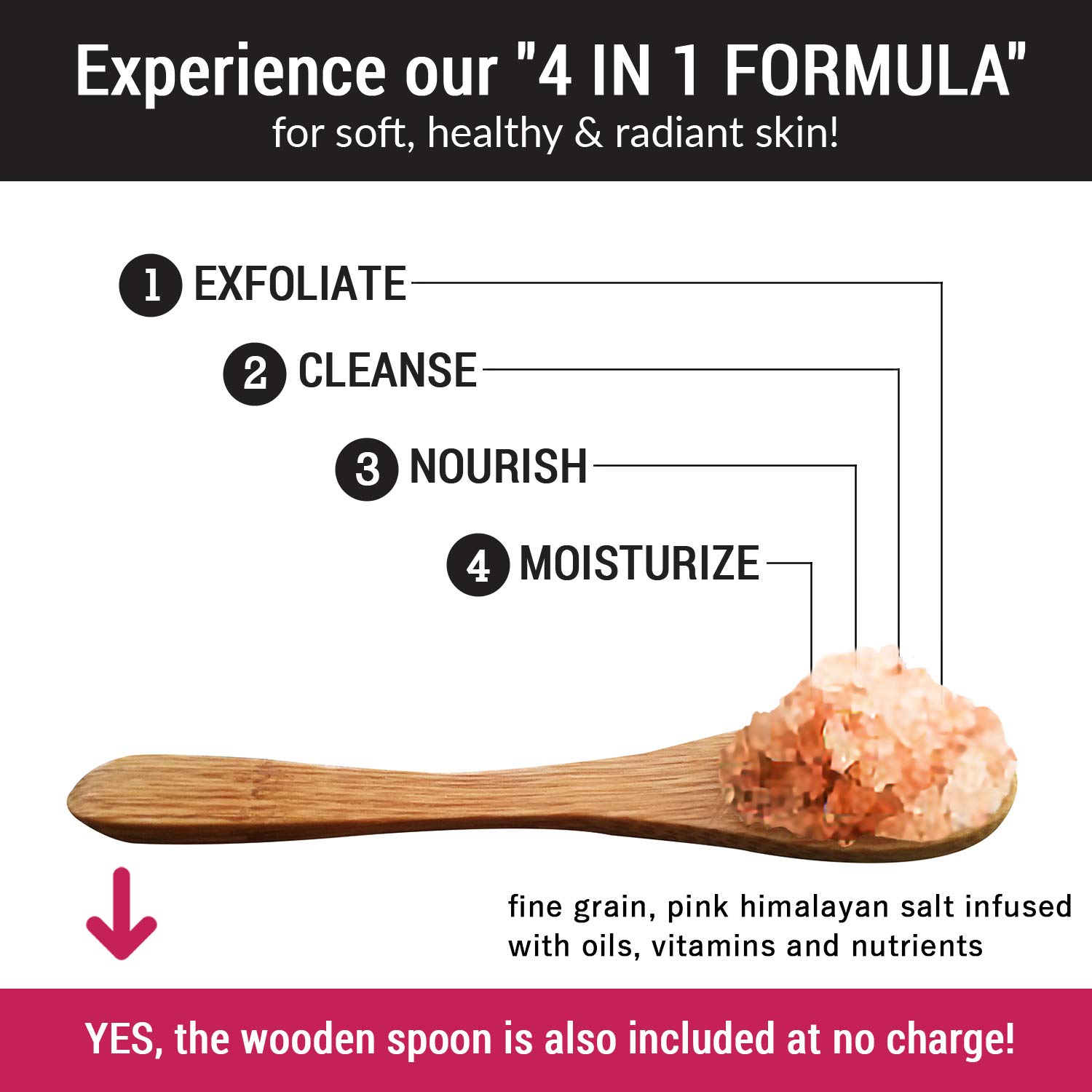 pureSCRUBS Premium Pink Himalayan Salt Body Scrub Set - Lg 16oz LAVENDER SCRUB, Organic Essential Oils & Nutrients INCLUDES Wooden Stirring Spoon, Loofah & Mini Exfoliating Bar : Beauty