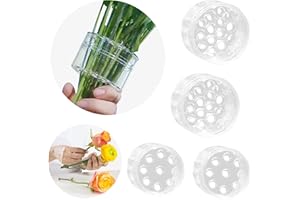 SPIORUT 2024 New Spiral Ikebana Stem Holder, Floral Grid for Vase Elegant Centerpiece Design Company, party, Mother's Day Flower Arrangement Tool (Clear，2L+2S)