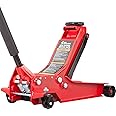 BIG RED AT84007R Torin Hydraulic Low Profile Service/Floor Jack with Dual Piston Quick Lift Pump, 4 Ton (8,000 lb) Capacity, Red